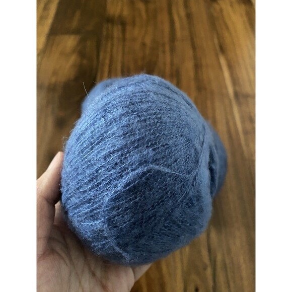 3 Skeins Kid Mohair Blue 180g #398 - Picture 3 of 4